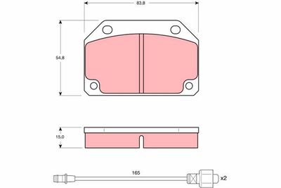 Brake Pad Set, disc brake TRW GDB241
