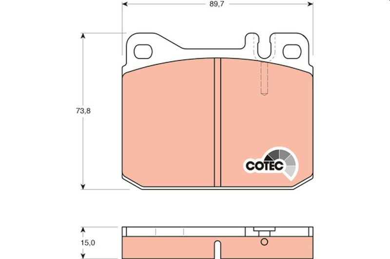 TRW GDB242 Brake Pad Set, disc brake