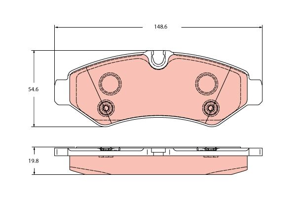 TRW GDB2422 Brake Pad Set, disc brake