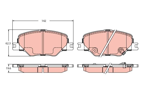 TRW GDB2424 Brake Pad Set, disc brake