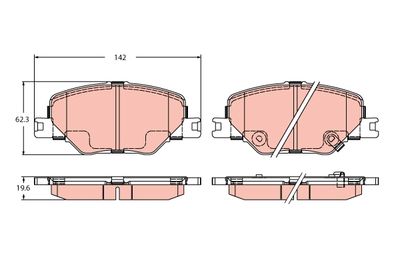 Brake Pad Set, disc brake TRW GDB2424