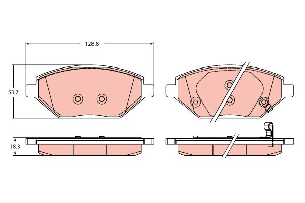 TRW GDB2425 Brake Pad Set, disc brake