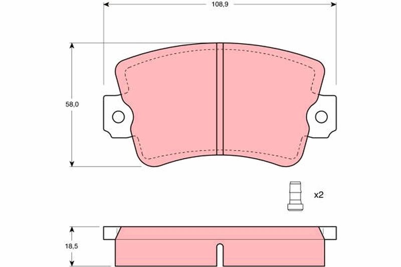 TRW GDB243 Brake Pad Set, disc brake