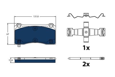 Brake Pad Set, disc brake TRW GDB2431BTE