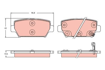 Brake Pad Set, disc brake TRW GDB2435