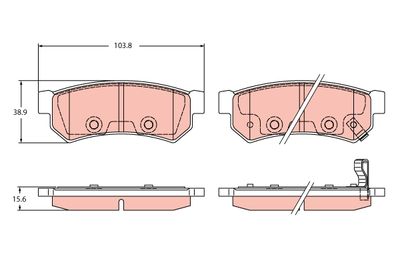 Brake Pad Set, disc brake TRW GDB2437