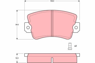 Brake Pad Set, disc brake TRW GDB243