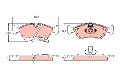 Brake Pad Set, disc brake TRW GDB2441