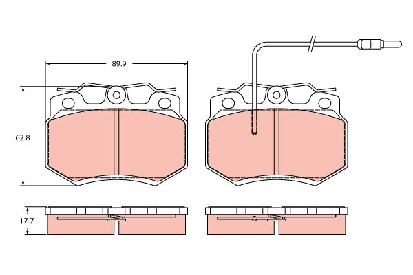 TRW GDB2454 Brake Pad Set, disc brake