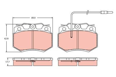 Brake Pad Set, disc brake TRW GDB2454