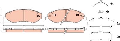 Brake Pad Set, disc brake TRW GDB2474