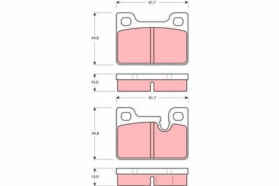 Brake Pad Set, disc brake TRW GDB247