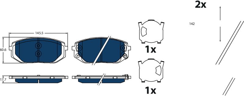 TRW GDB2495BTE Brake Pad Set, disc brake