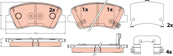 TRW GDB2510 Brake Pad Set, disc brake