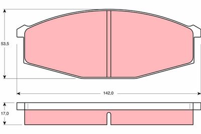 Brake Pad Set, disc brake TRW GDB251