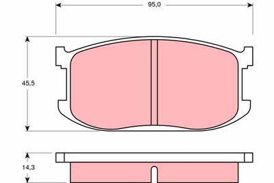 Brake Pad Set, disc brake TRW GDB252
