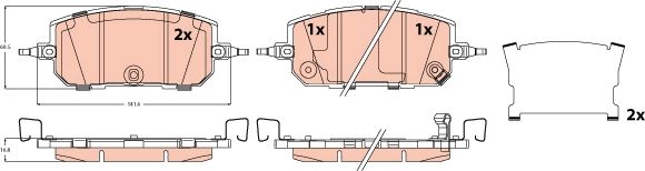 TRW GDB2537 Brake Pad Set, disc brake