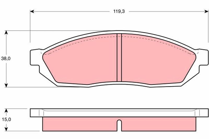 TRW GDB254 Brake Pad Set, disc brake