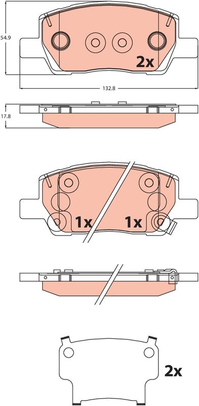 TRW GDB2541 Brake Pad Set, disc brake