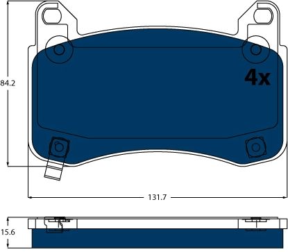 TRW GDB2555BTE Brake Pad Set, disc brake