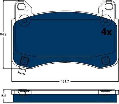 Brake Pad Set, disc brake TRW GDB2555BTE