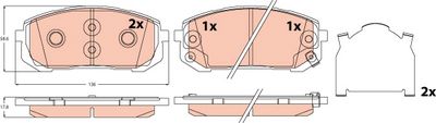 Brake Pad Set, disc brake TRW GDB2560