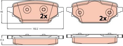 Brake Pad Set, disc brake TRW GDB2561