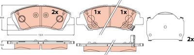 Brake Pad Set, disc brake TRW GDB2563
