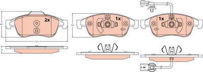 Brake Pad Set, disc brake TRW GDB2565