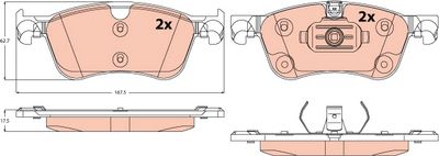 Brake Pad Set, disc brake TRW GDB2572