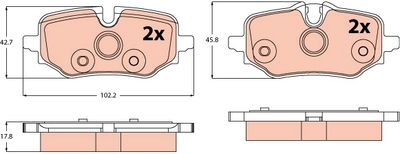 Brake Pad Set, disc brake TRW GDB2573