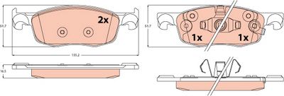 Brake Pad Set, disc brake TRW GDB2576