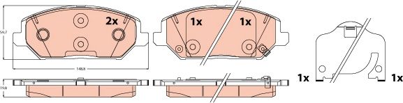 TRW GDB2577 Brake Pad Set, disc brake