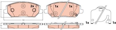 Brake Pad Set, disc brake TRW GDB2577