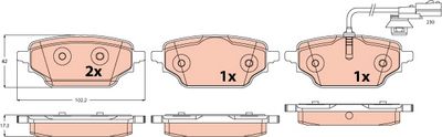 Brake Pad Set, disc brake TRW GDB2592