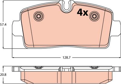 Brake Pad Set, disc brake TRW GDB2598
