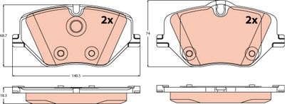 Brake Pad Set, disc brake TRW GDB2608