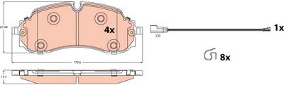 Brake Pad Set, disc brake TRW GDB2609