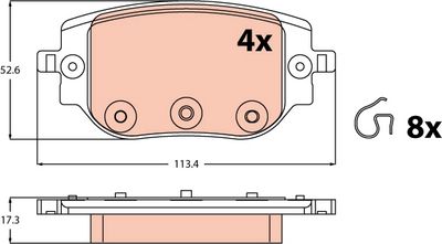 Brake Pad Set, disc brake TRW GDB2613