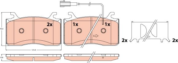 TRW GDB2617 Brake Pad Set, disc brake