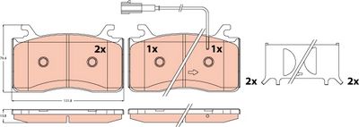 Brake Pad Set, disc brake TRW GDB2617