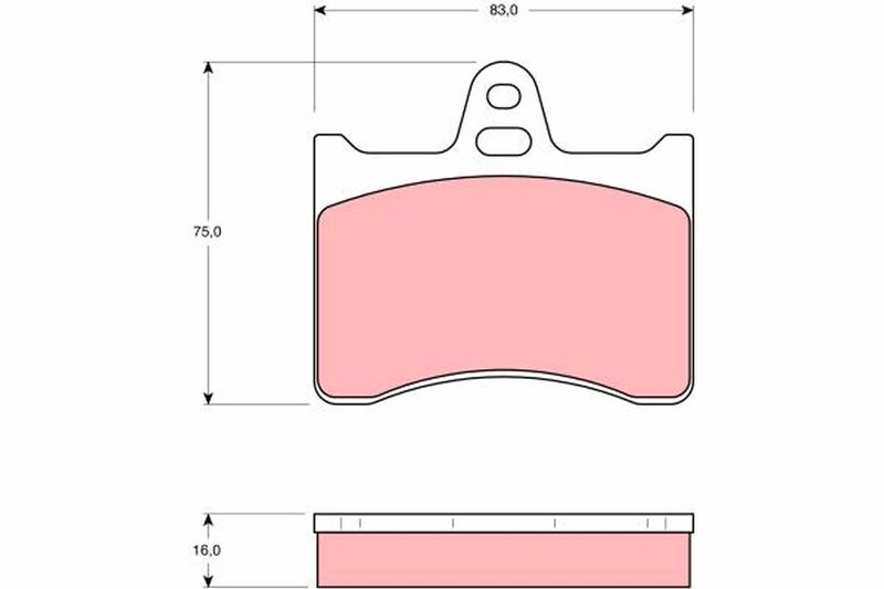 TRW GDB262 Brake Pad Set, disc brake