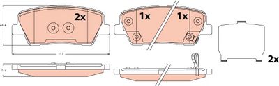 Brake Pad Set, disc brake TRW GDB2621