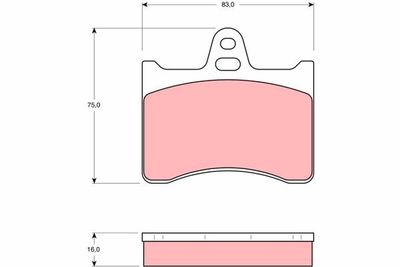 Brake Pad Set, disc brake TRW GDB262