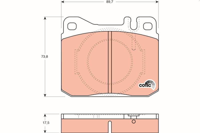 TRW GDB264 Brake Pad Set, disc brake