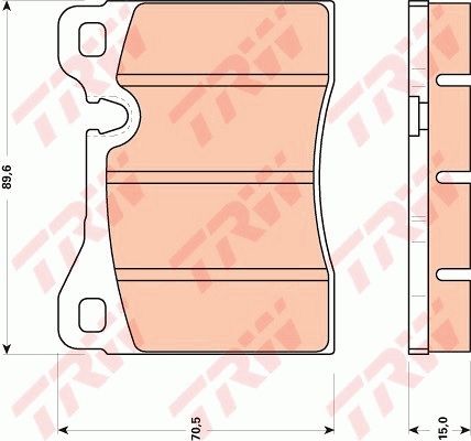 TRW GDB270 Brake Pad Set, disc brake