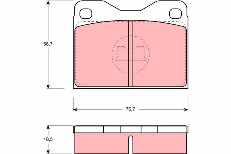 TRW GDB279 Brake Pad Set, disc brake