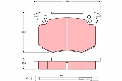 Brake Pad Set, disc brake TRW GDB280