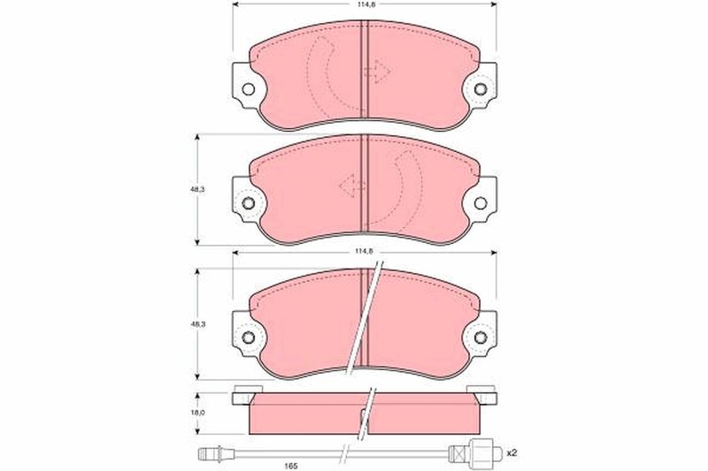 TRW GDB282 Brake Pad Set, disc brake