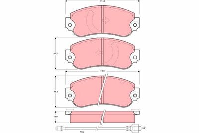 Brake Pad Set, disc brake TRW GDB282